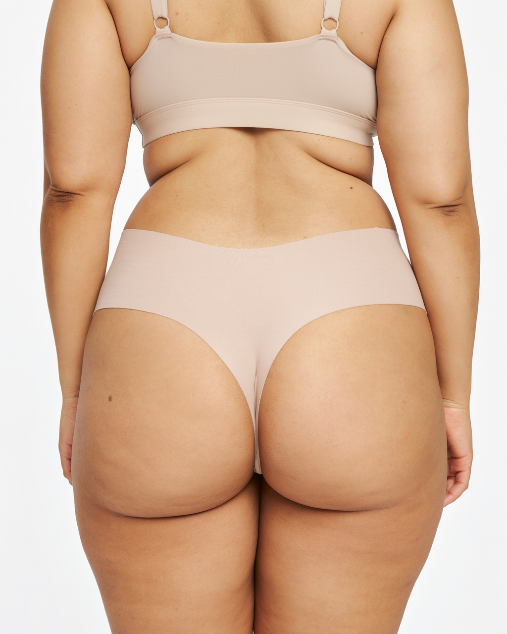Mid-Rise Thong - Seamless Cotton - Latte
