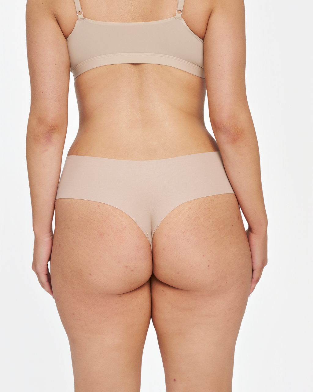 Mid-Rise Thong - Seamless Cotton - Latte