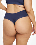 Mid-Rise Thong - Seamless Cotton - Ink