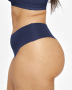 Mid-Rise Thong - Seamless Cotton - Ink