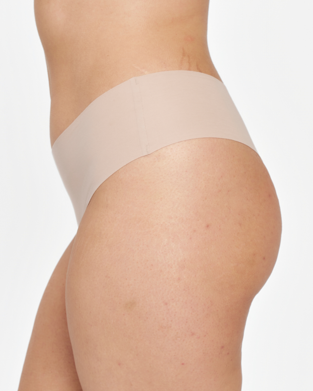 Mid-Rise Thong - Seamless Cotton - Latte
