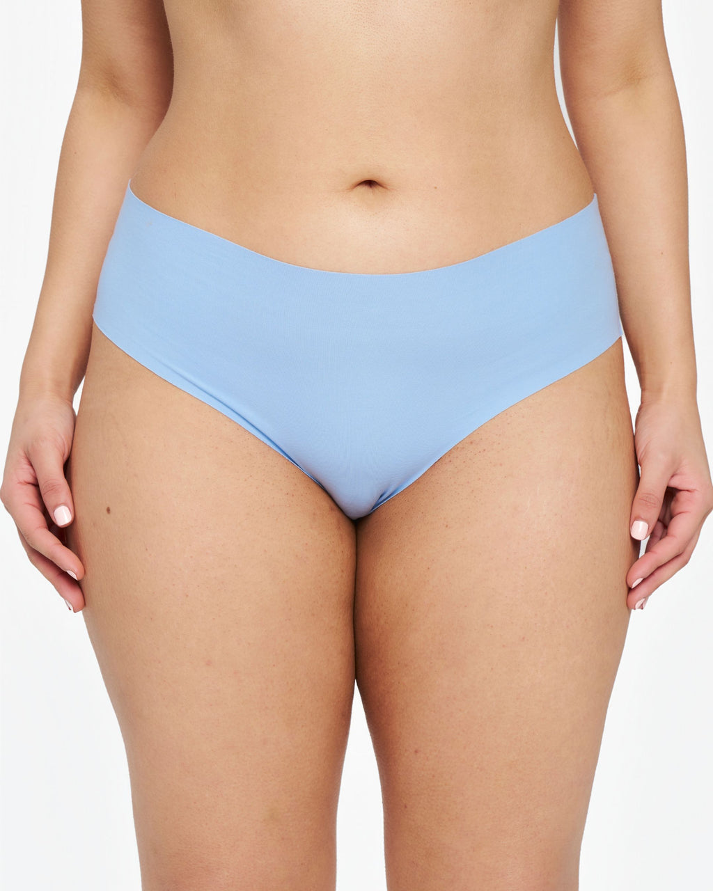 Mid-Rise Thong - Seamless Cotton - Sky