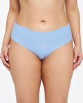 Mid-Rise Thong - Seamless Cotton - Sky