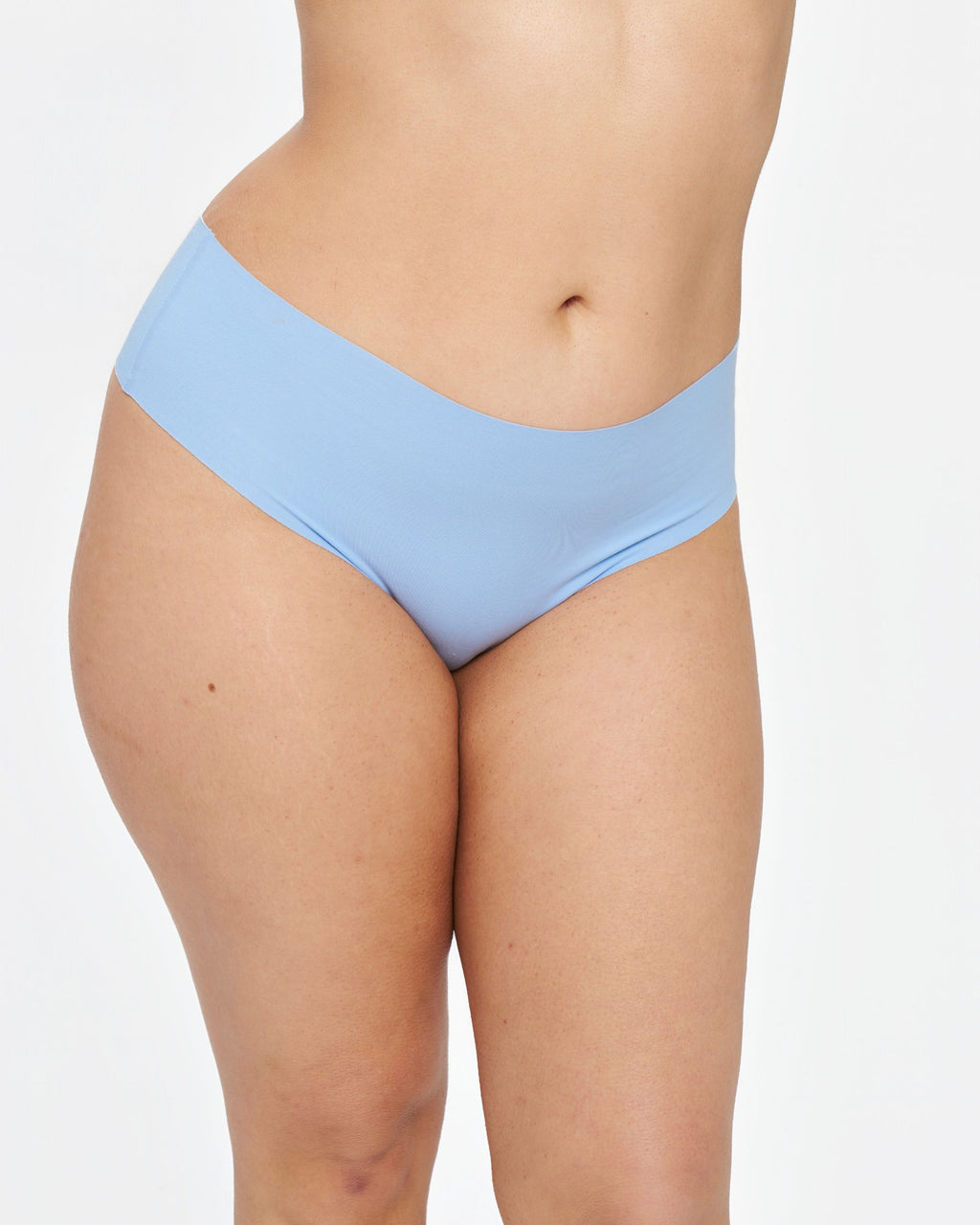 Mid-Rise Thong - Seamless Cotton - Sky
