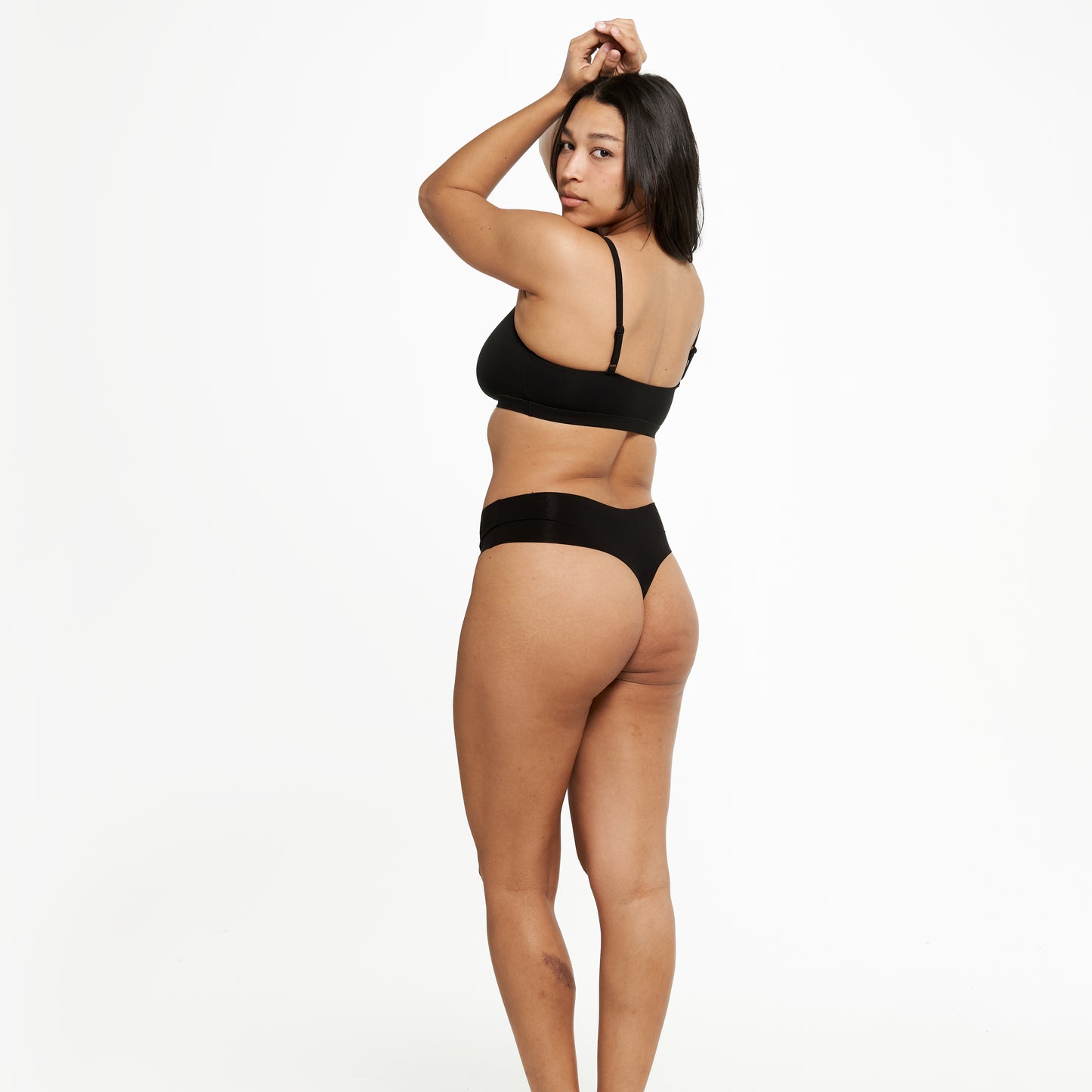 Mid-Rise Thong - Seamless Eco - Black