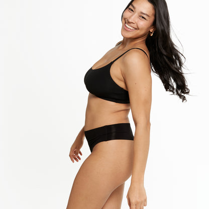 Mid-Rise Thong - Seamless Eco - Black