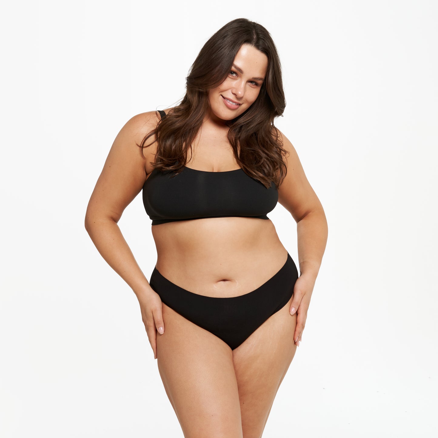 Mid-Rise Thong - Seamless Eco - Black