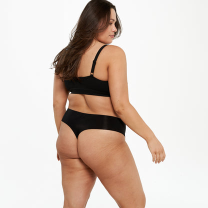 Mid-Rise Thong - Seamless Eco - Black