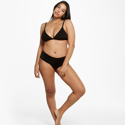 Mid-Rise Cheeky - Seamless Ultrasmooth - Black