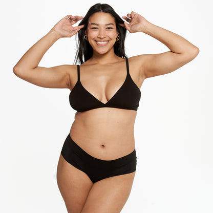 Mid-Rise Cheeky - Seamless Ultrasmooth - Black