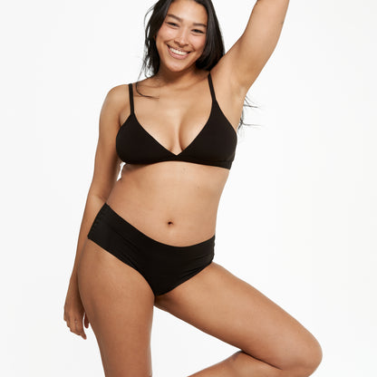 Mid-Rise Cheeky - Seamless Ultrasmooth - Black