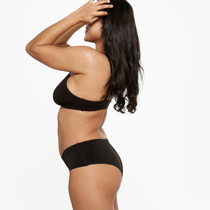 Mid-Rise Cheeky - Seamless Ultrasmooth - Black