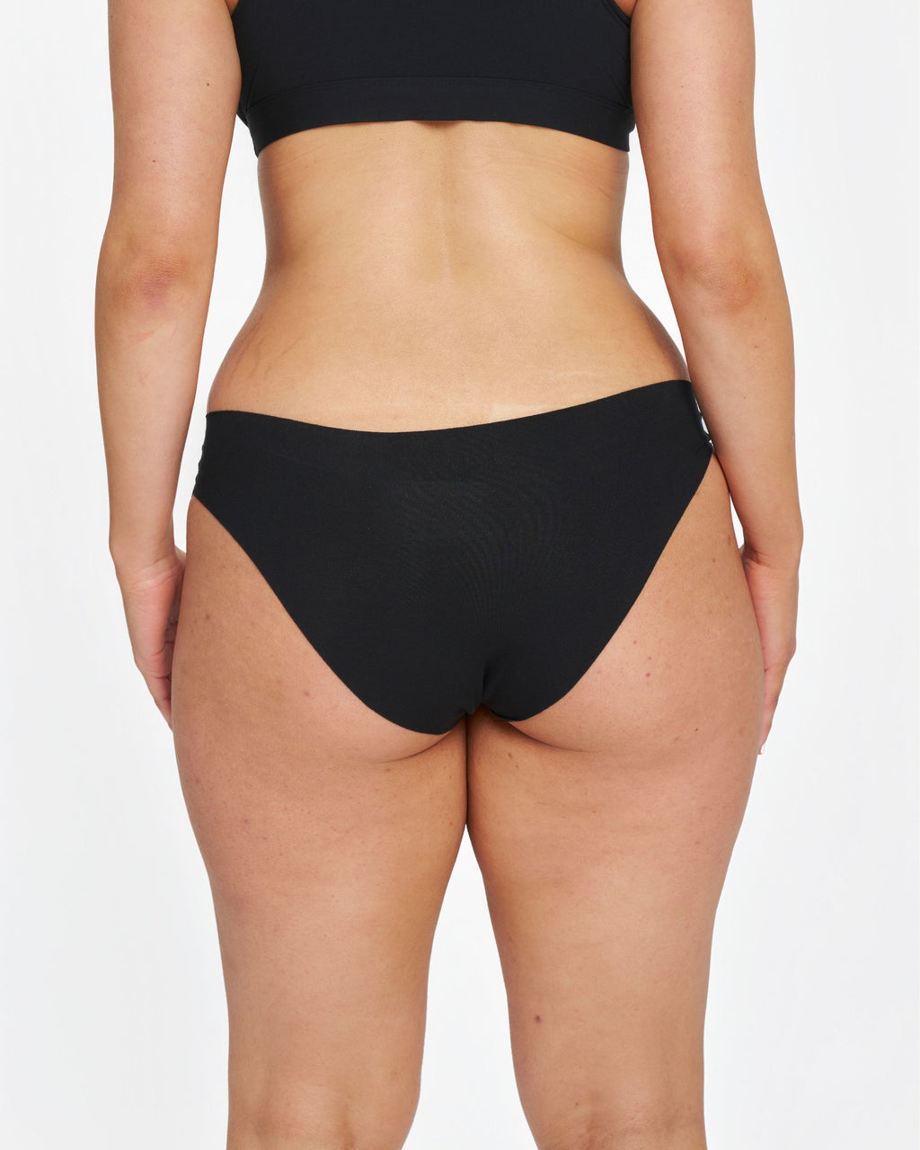 Original-Rise Bikini Brief - Seamless Cotton - Black