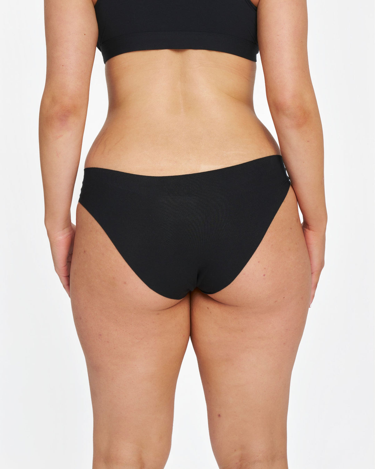 Original-Rise Bikini Brief - Seamless Cotton - Black