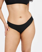 Original-Rise Bikini Brief - Seamless Cotton - Black