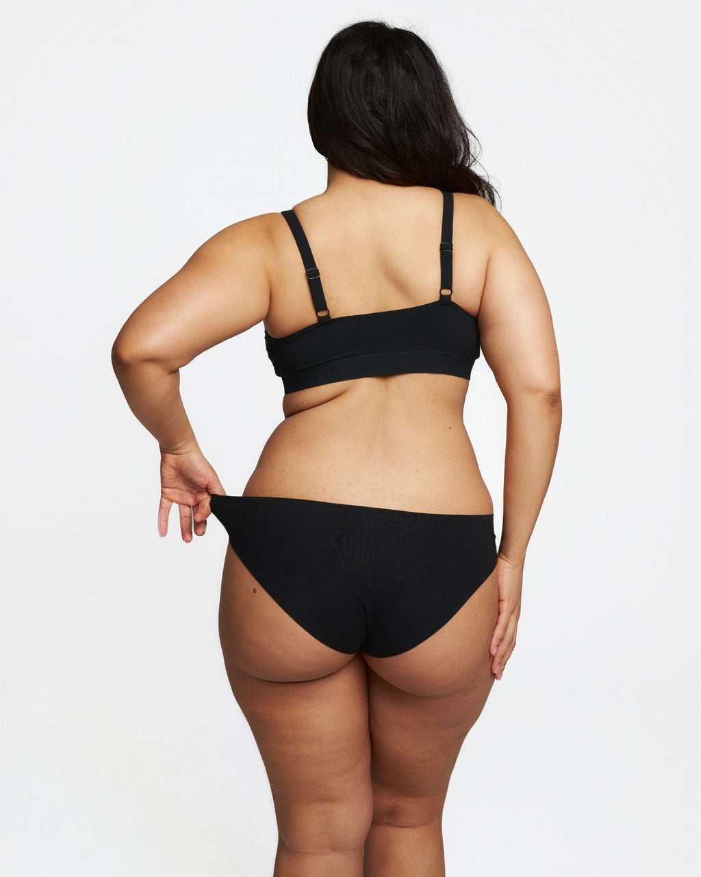 Original-Rise Bikini Brief - Seamless Cotton - Black
