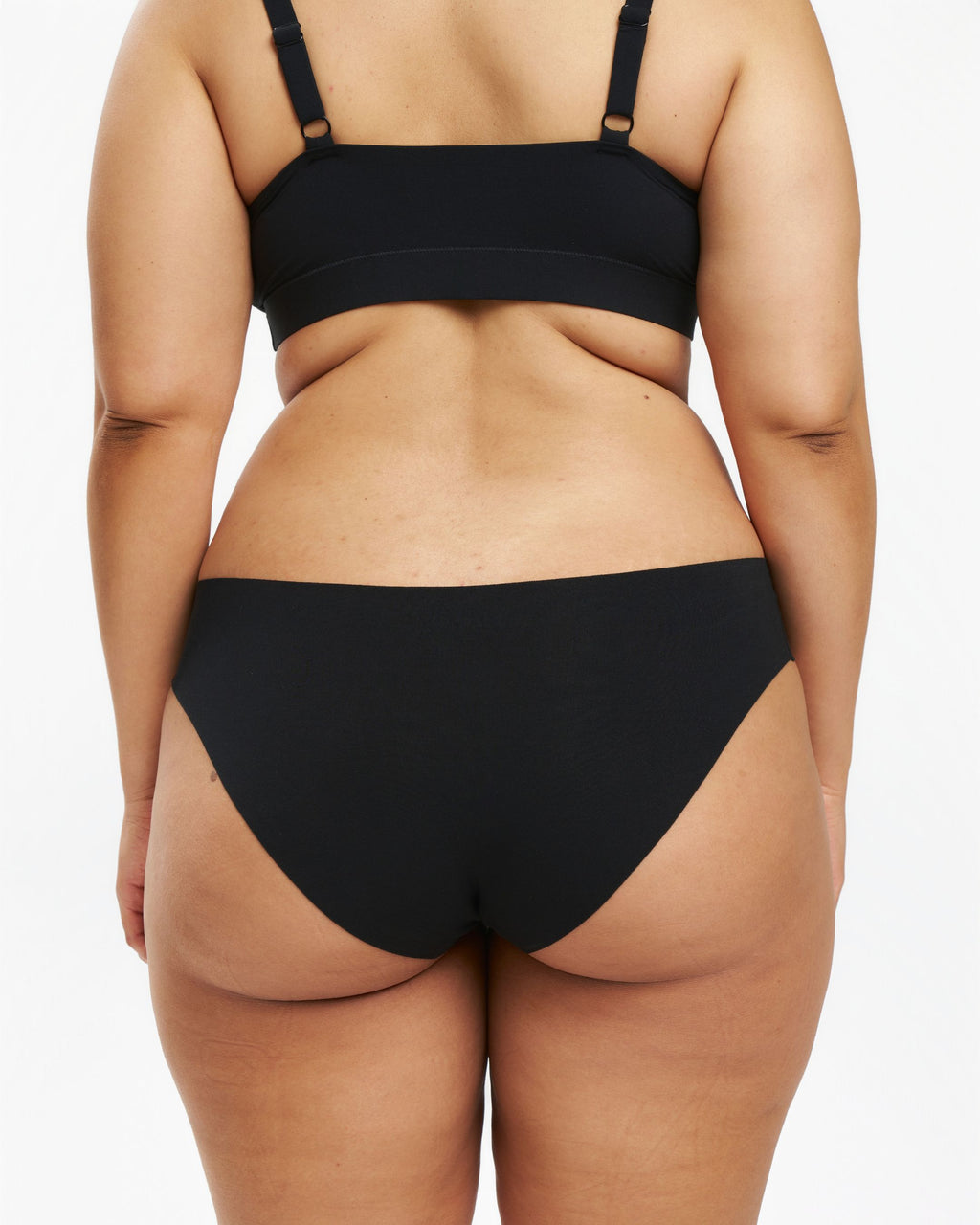 Original-Rise Bikini Brief - Seamless Cotton - Black