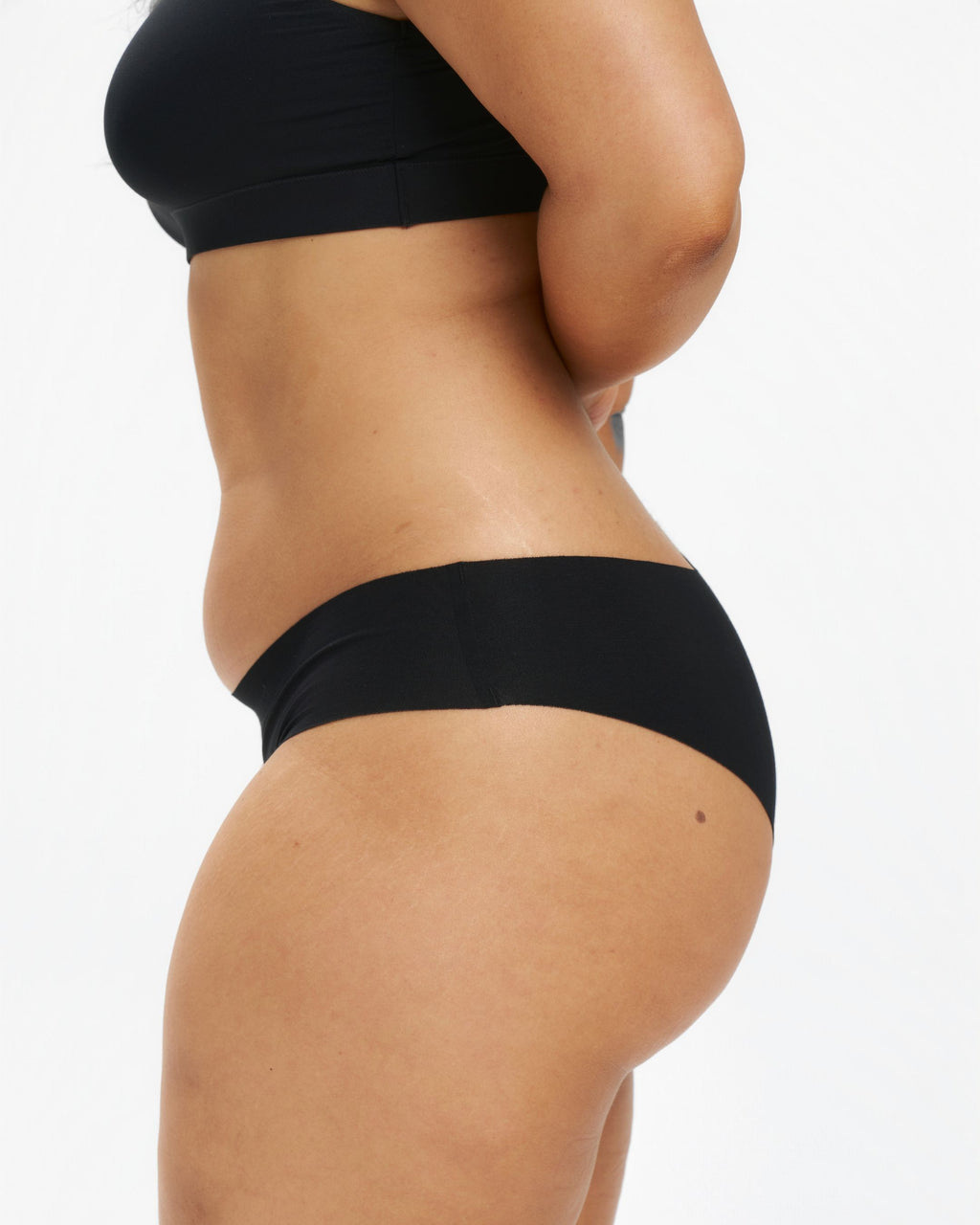Original-Rise Bikini Brief - Seamless Cotton - Black
