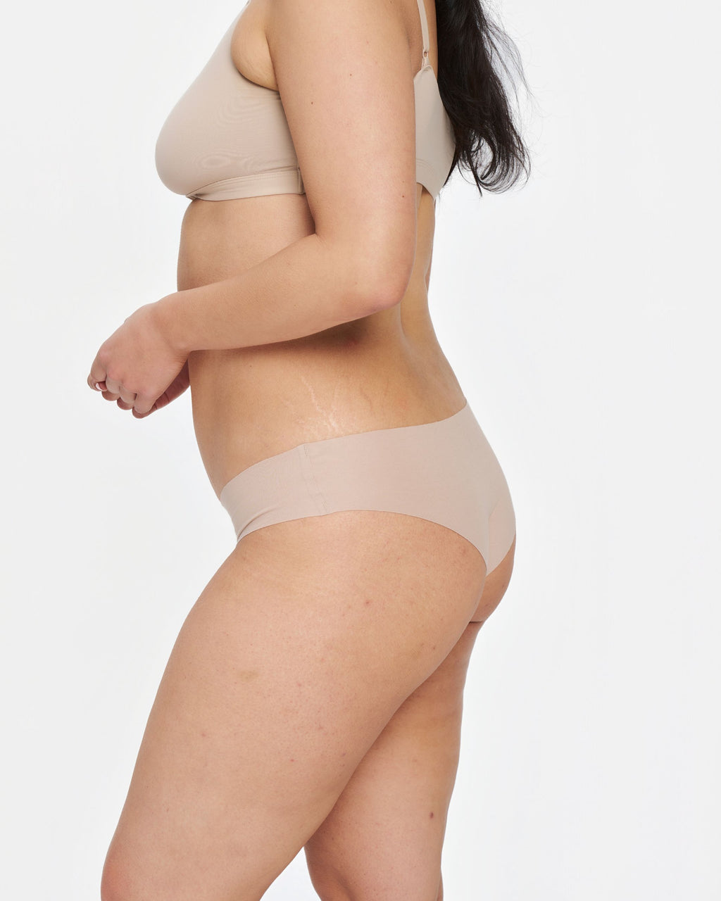 Original-Rise Bikini Brief - Seamless Cotton - Latte