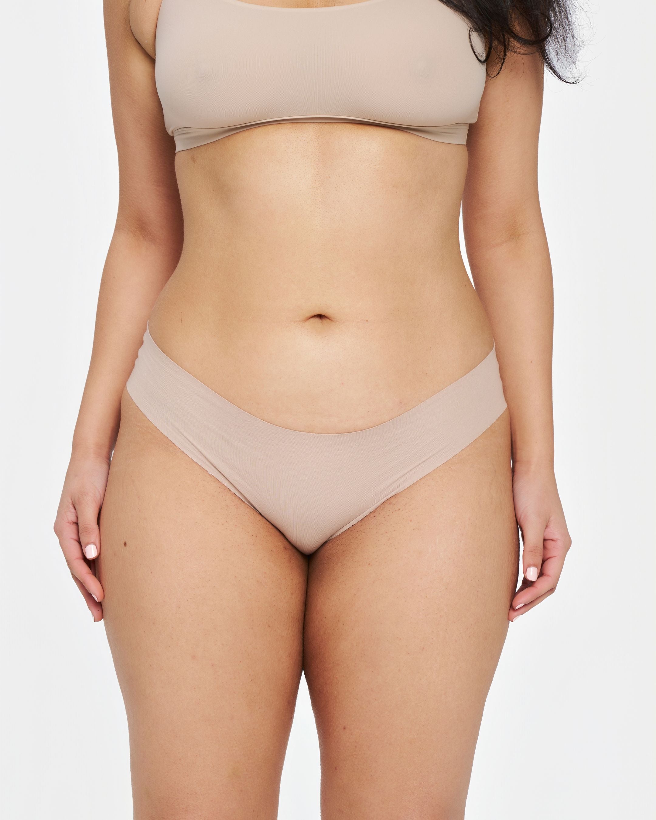 Original-Rise Bikini Brief - Seamless Cotton - Latte