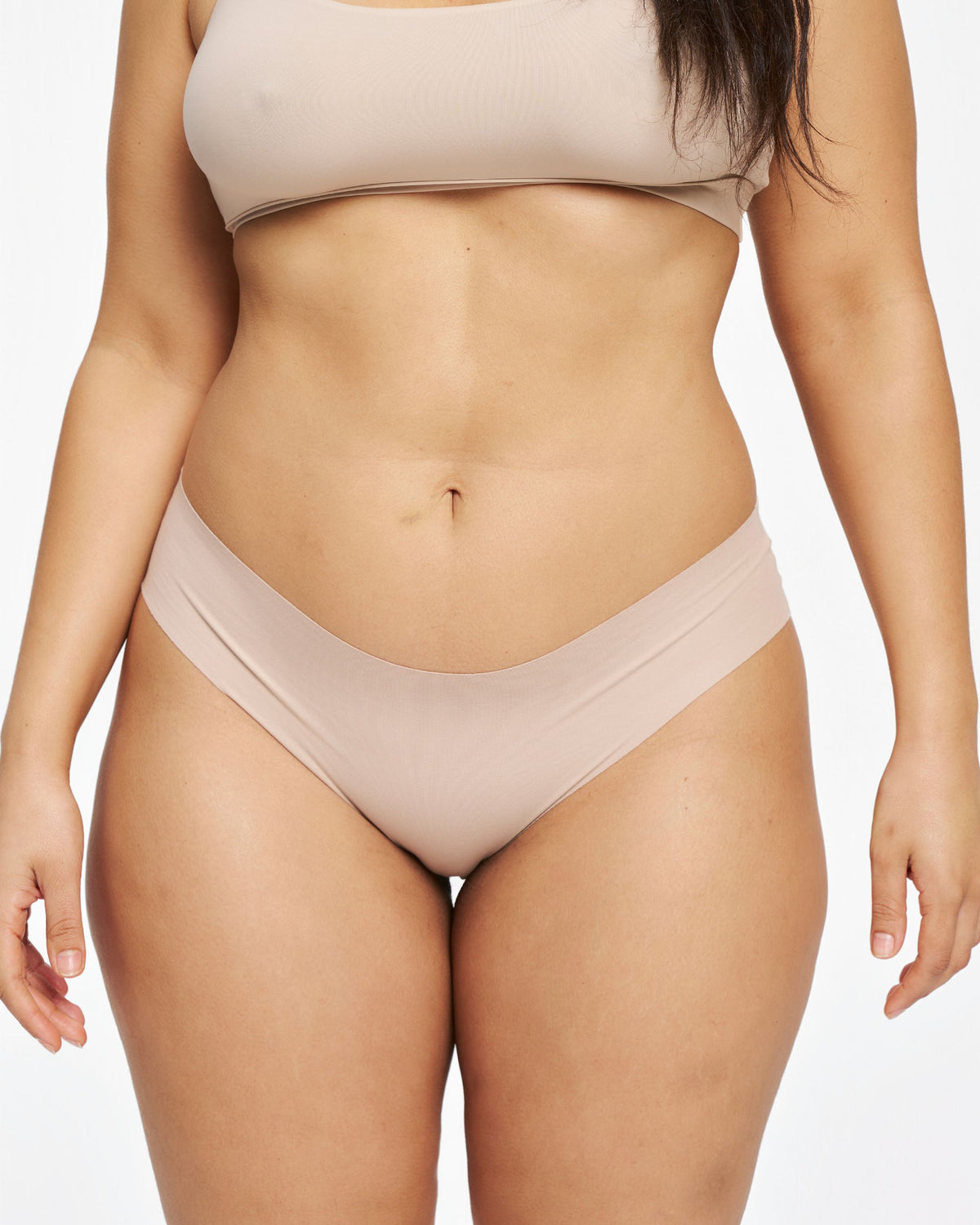 Original-Rise Bikini Brief - Seamless Cotton - Latte