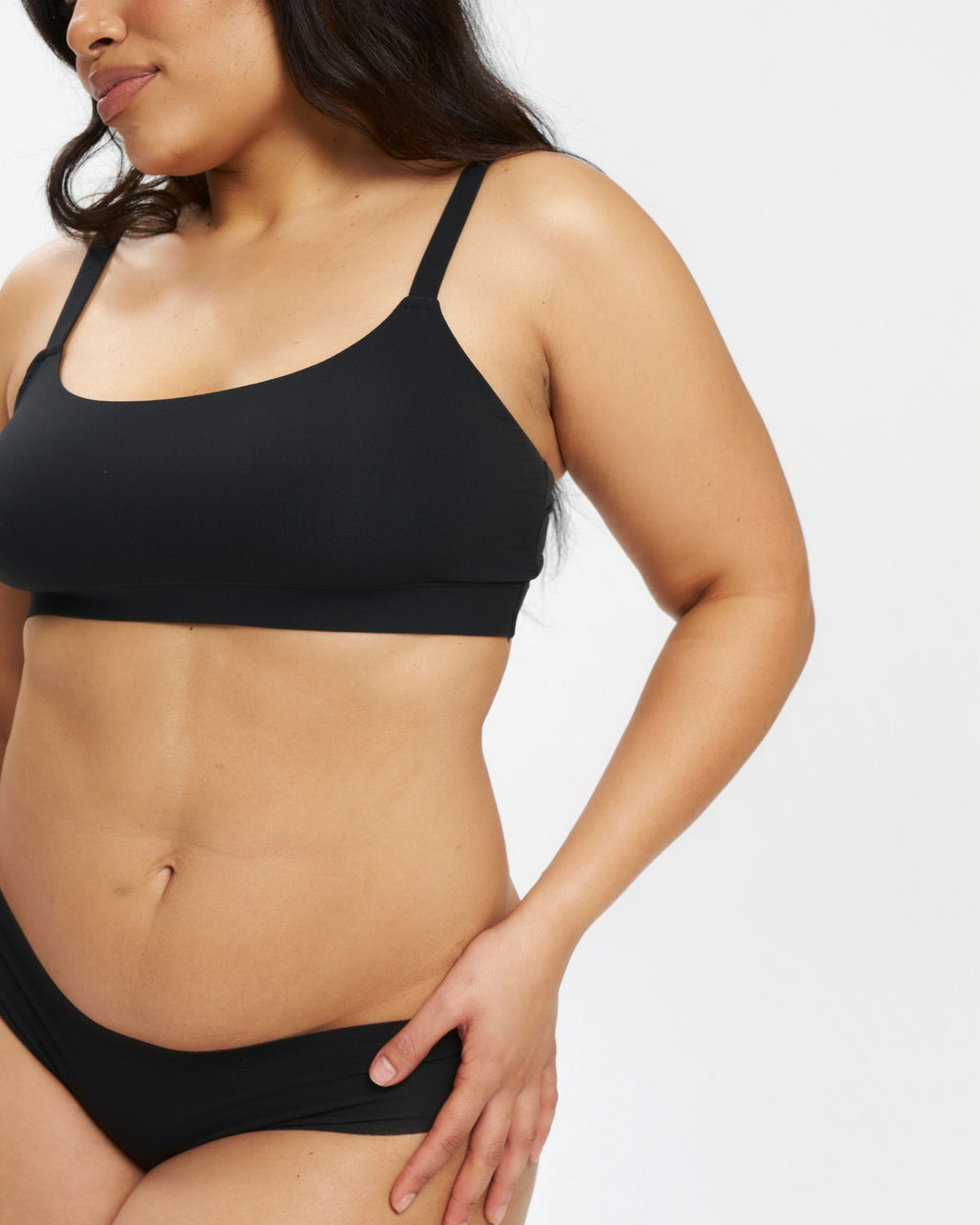 Original-Rise Cheeky - Seamless Cotton - Black