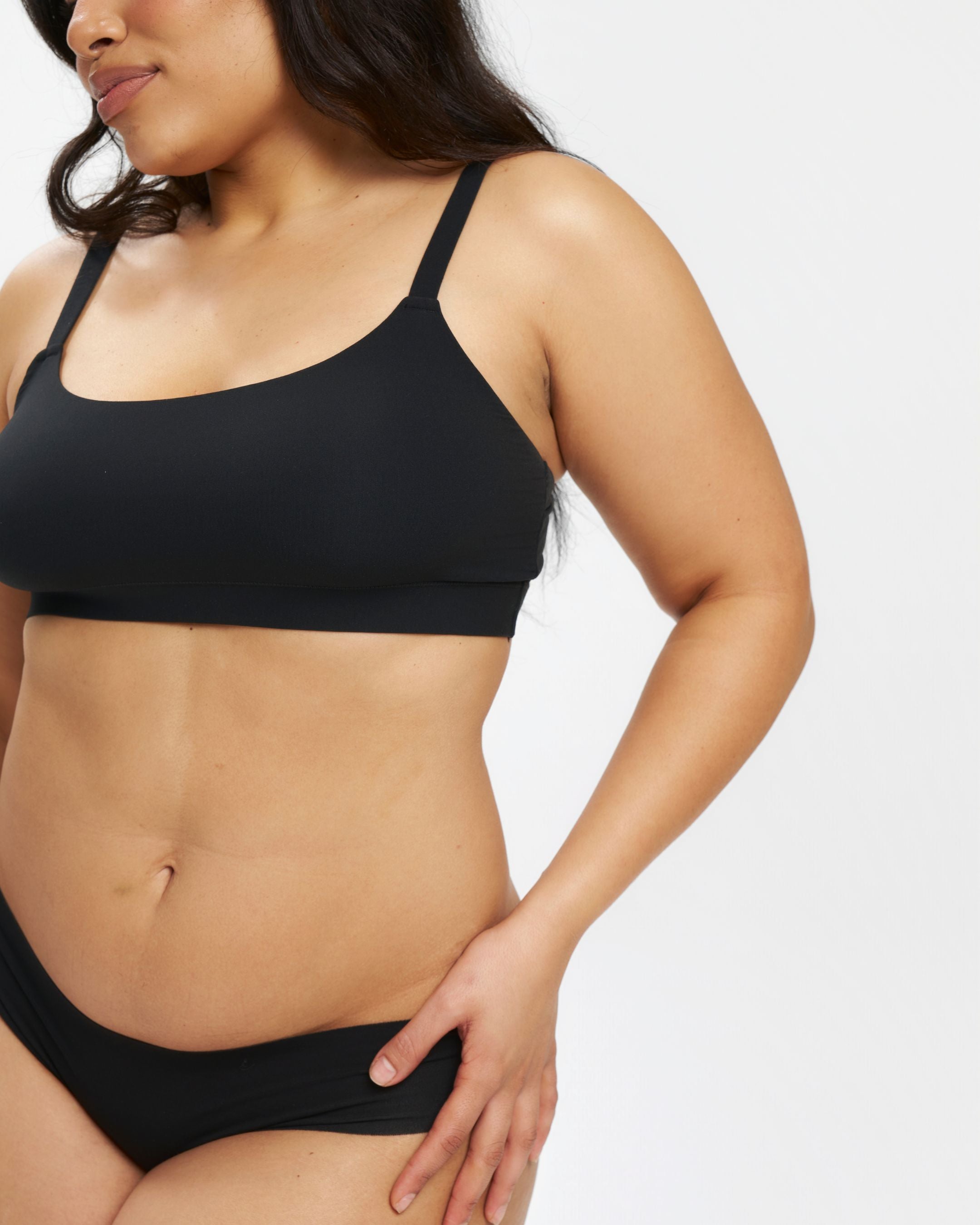Original-Rise Cheeky - Seamless Cotton - Black