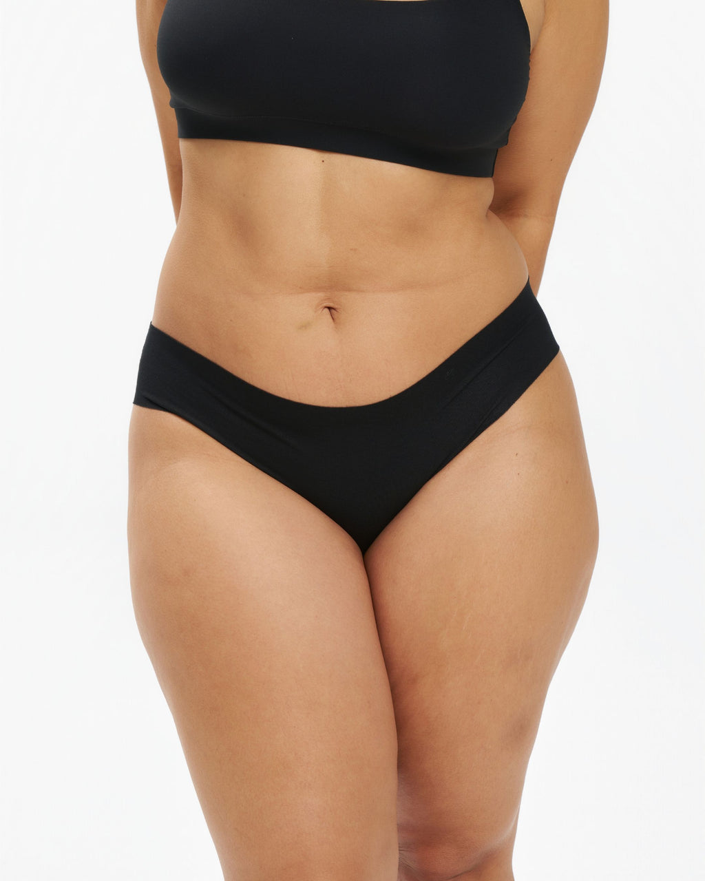 Original-Rise Cheeky - Seamless Cotton - Black