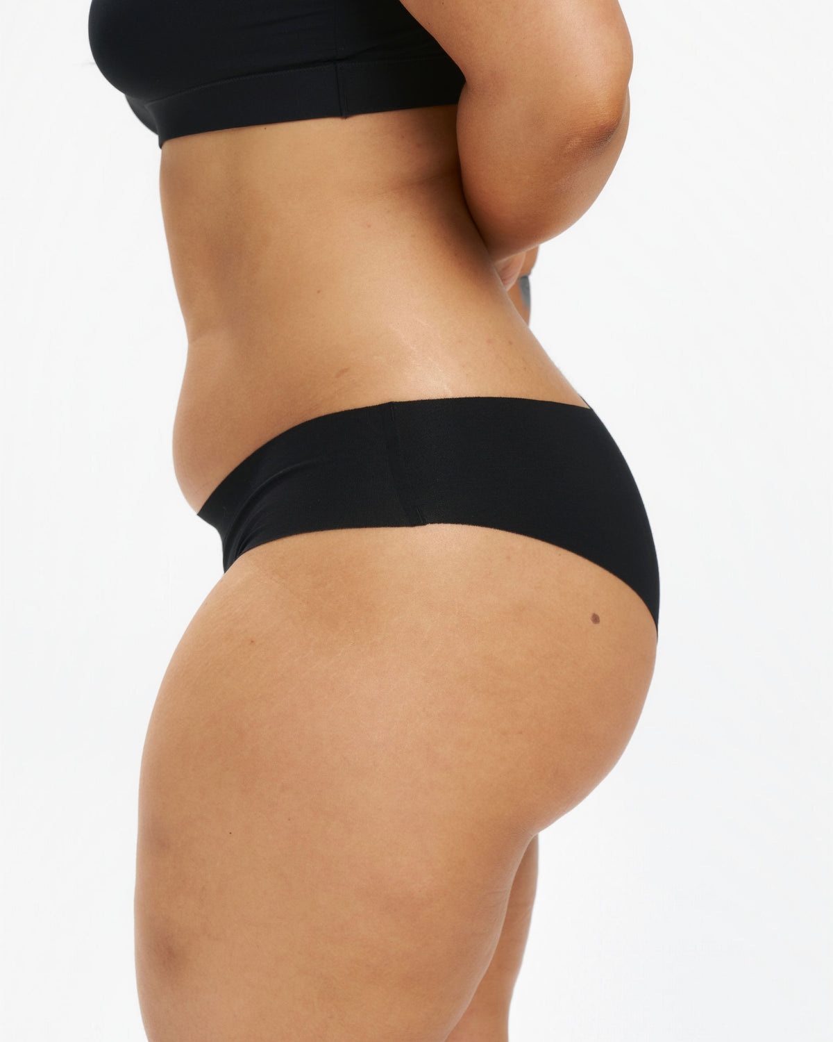 Original-Rise Cheeky - Seamless Cotton - Black