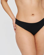 Original-Rise Thong - Seamless Cotton - Black