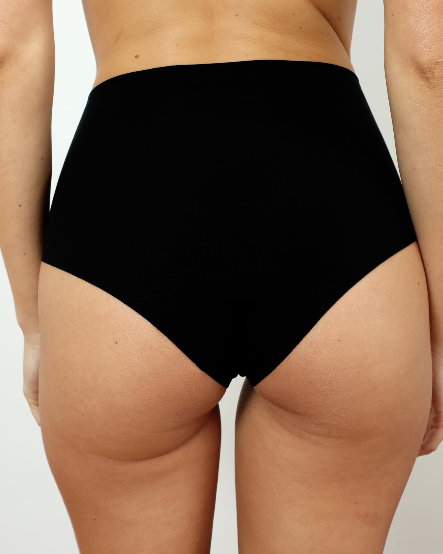 High-Rise Cheeky - Seamless Cotton - Black