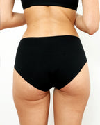 Mid-Rise Bikini - Seamless Cotton - Black