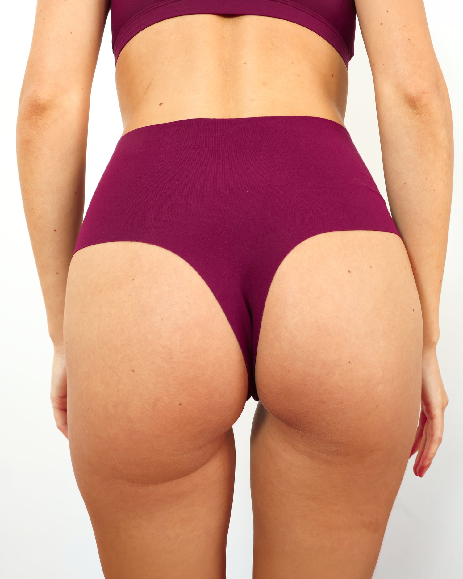 High-Rise Thong - Seamless Cotton - Shiraz