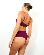 High-Rise Thong - Seamless Cotton - Shiraz