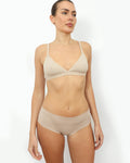 Mid-Rise Bikini - Seamless Cotton - Latte