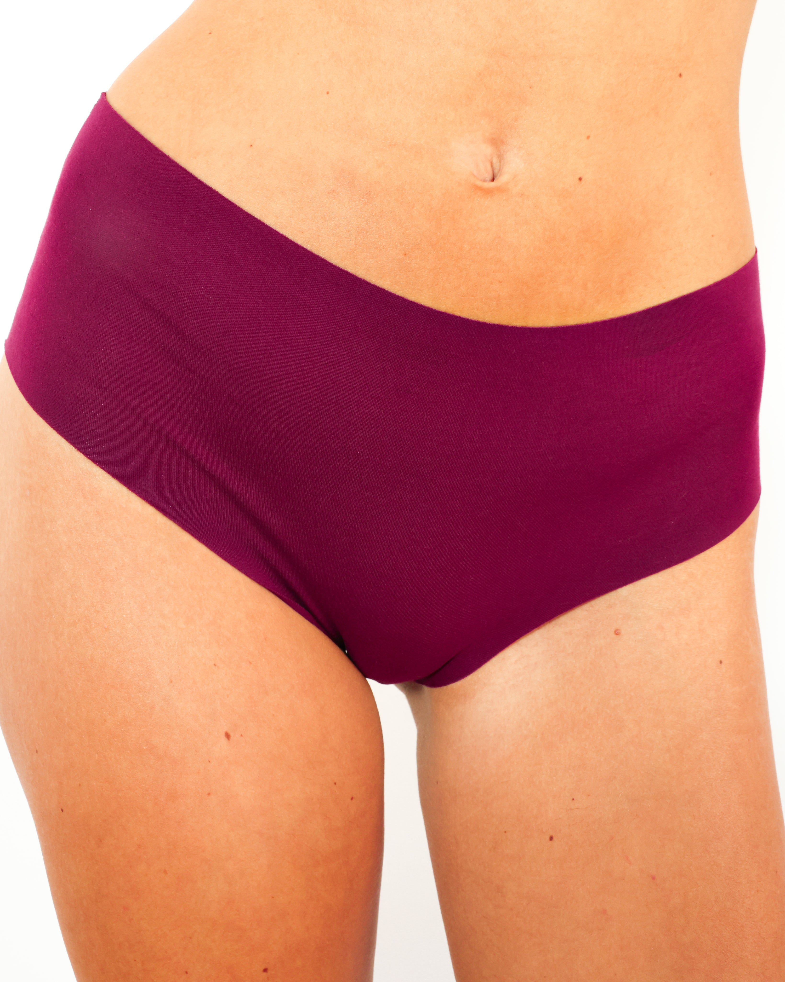 Mid-Rise Cheeky - Seamless Cotton - Shiraz