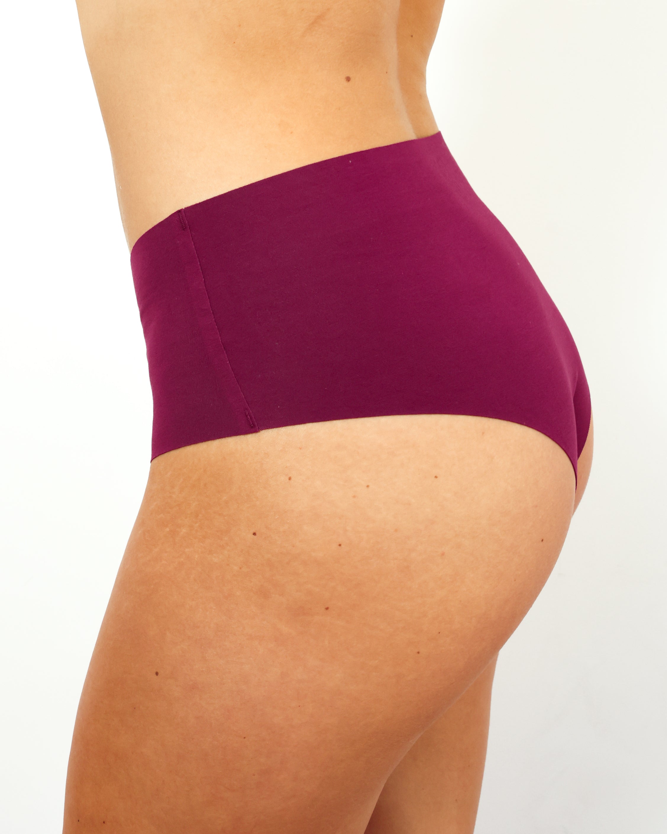 Mid-Rise Cheeky - Seamless Cotton - Shiraz