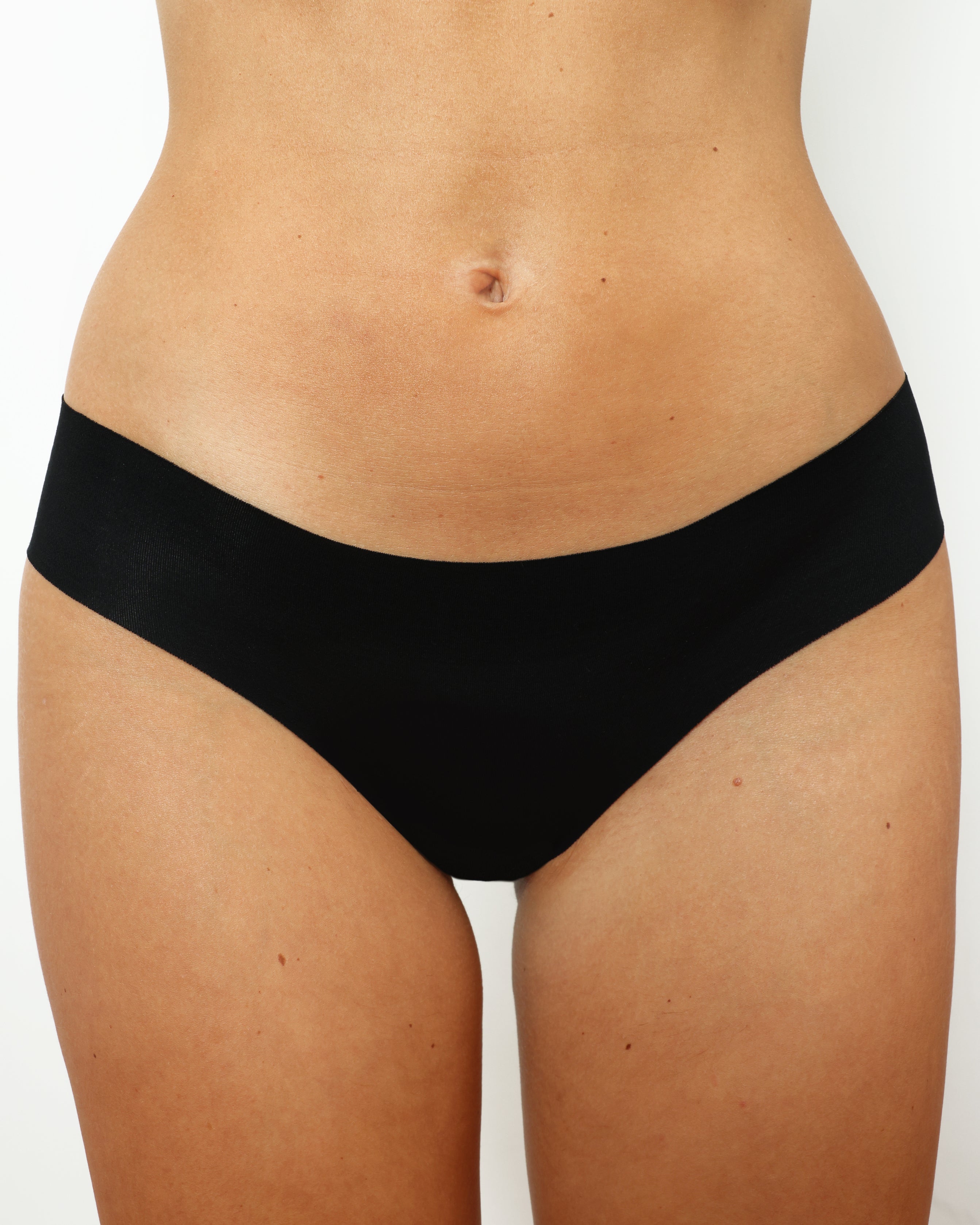 Original-Rise Cheeky - Seamless Cotton - Black