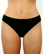 Original-Rise Thong - Seamless Cotton - Black