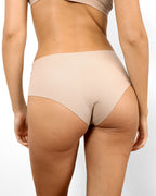 Mid-Rise Cheeky - Seamless Cotton - Latte