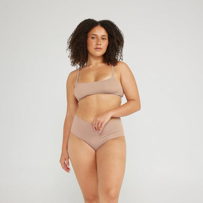 Mid-Rise Cheeky - Seamless Cotton - Black