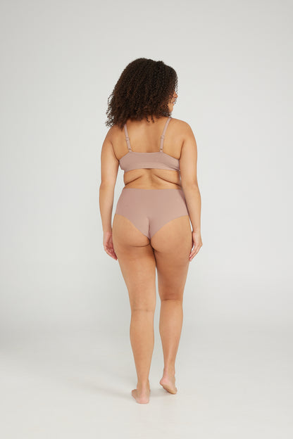 Mid-Rise Cheeky - Seamless Cotton - Black