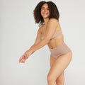 High-Rise Cheeky - Seamless Cotton - Latte - Peach Underwear