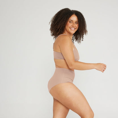 High-Rise Bikini - Seamless Cotton - Latte