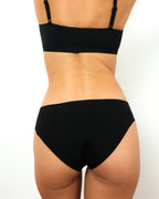 Original-Rise Bikini Brief - Seamless Cotton - Black