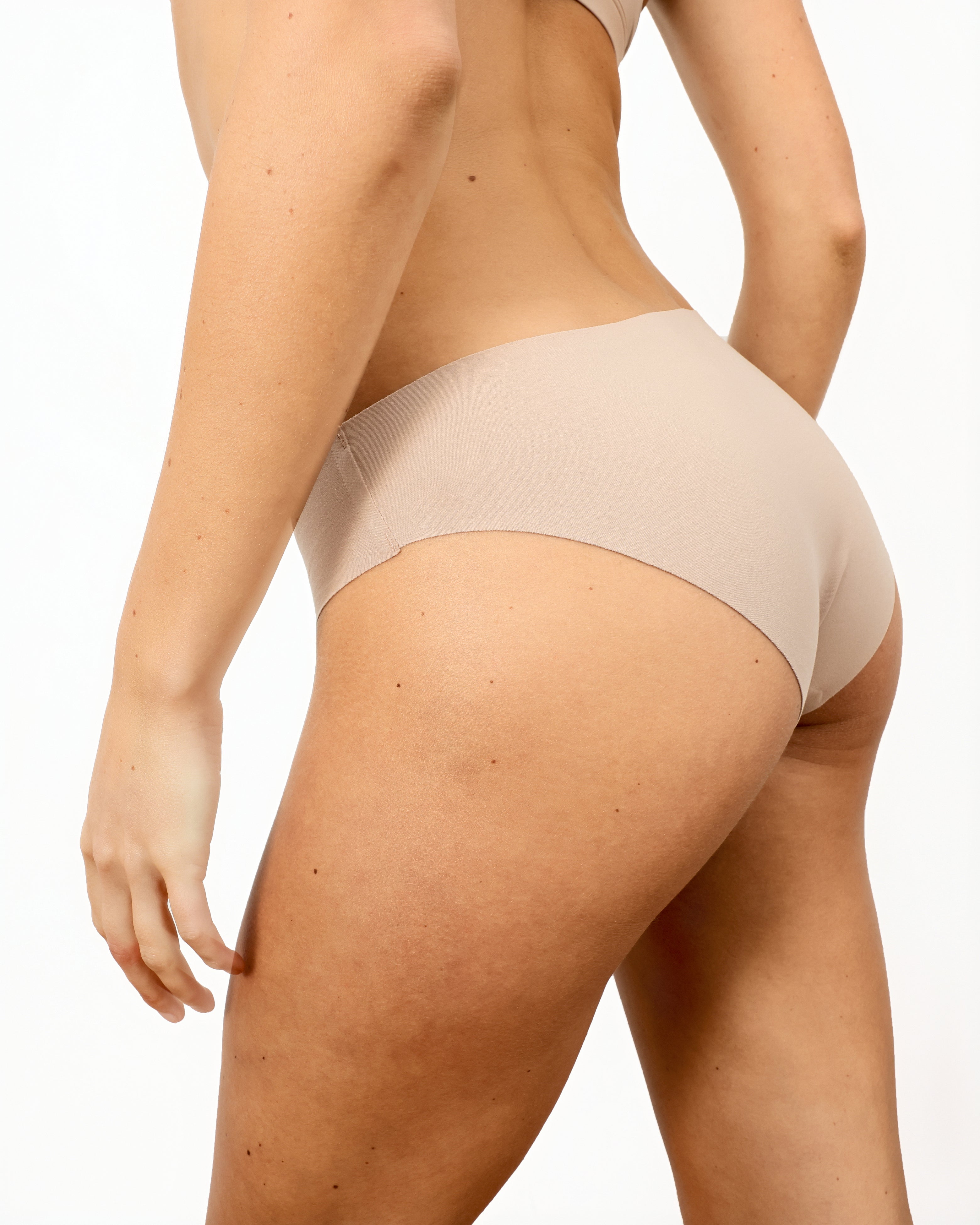 Original-Rise Bikini Brief - Seamless Cotton - Latte