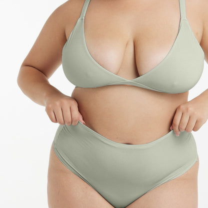 High-Rise Thong - Super Stretch - Moss