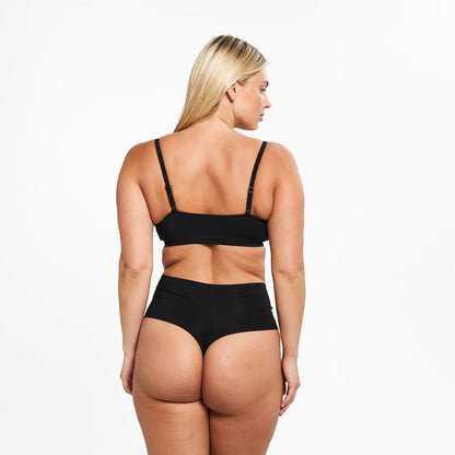 High-Rise Thong - Seamless Eco 2.0 - Black (PREORDER)