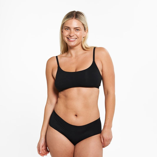 Mid-Rise Bikini - Seamless Eco 2.0 - Black (PREORDER)