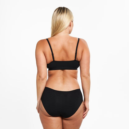 Mid-Rise Bikini - Seamless Eco 2.0 - Black (PREORDER)